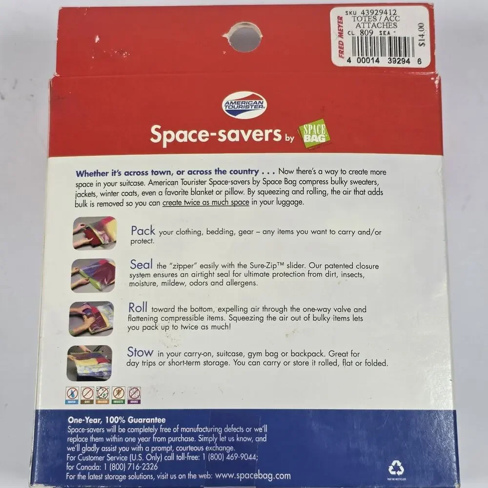 American Tourister Space Savers Travel Compression Bags Carry On set of 3